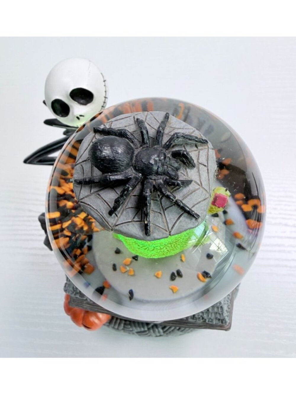 Jack Skellington Oogie Boogie Musical Snow Globe Nightmare Before Christmas - Picture 3 of 10
